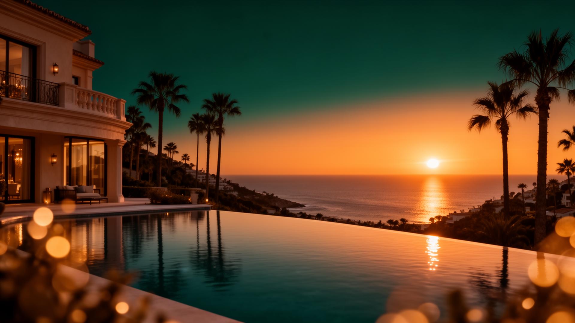 Marbella villa at sunset